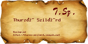 Thurzó Szilárd névjegykártya